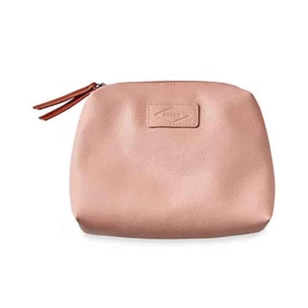 New Fossil Leather Pink Pouch
